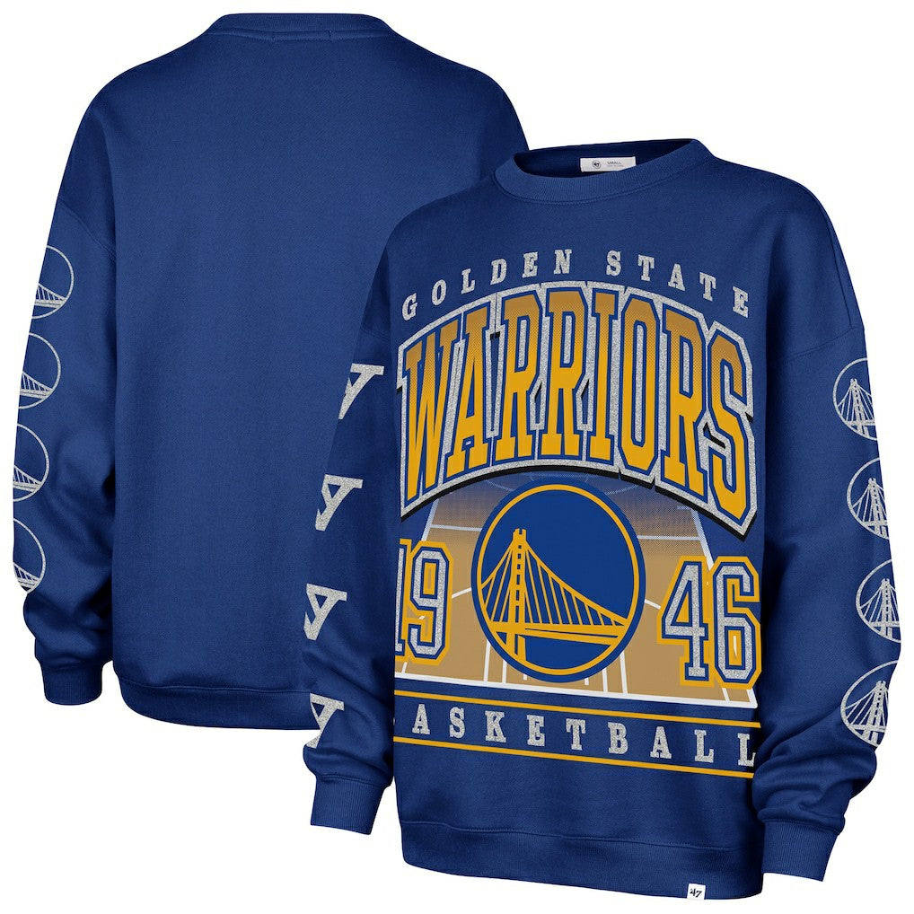 47 brand - Golden State Warriors '47 Women's Go Big Oversized Sweatshirt - Royal