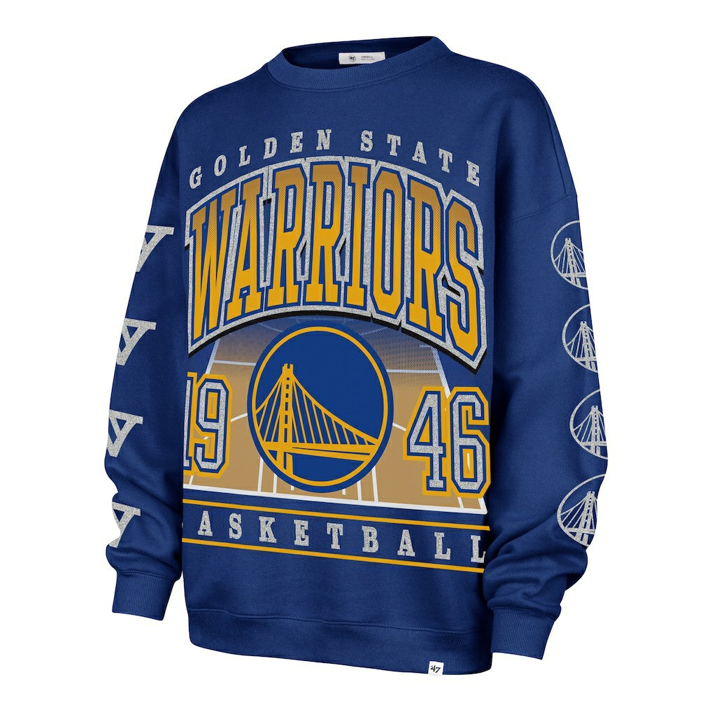 47 brand - Golden State Warriors '47 Women's Go Big Oversized Sweatshirt - Royal
