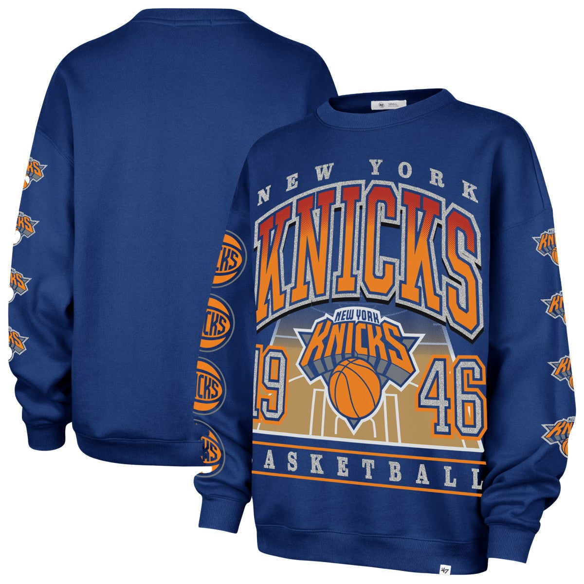 47 brand - New York Knicks '47 Women's Go Big Oversized Sweatshirt - Blue