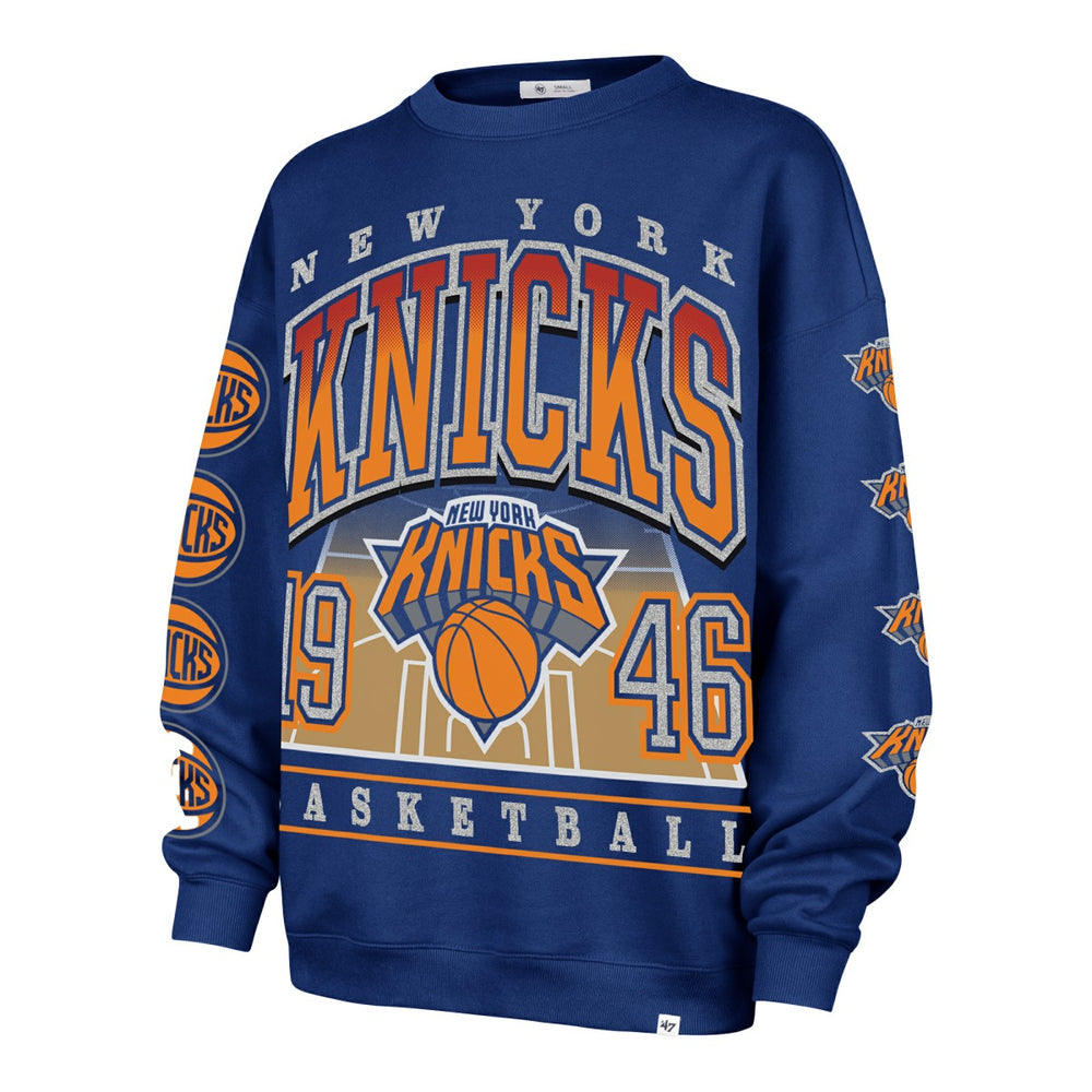 47 brand - New York Knicks '47 Women's Go Big Oversized Sweatshirt - Blue