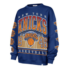 47 brand - New York Knicks '47 Women's Go Big Oversized Sweatshirt - Blue