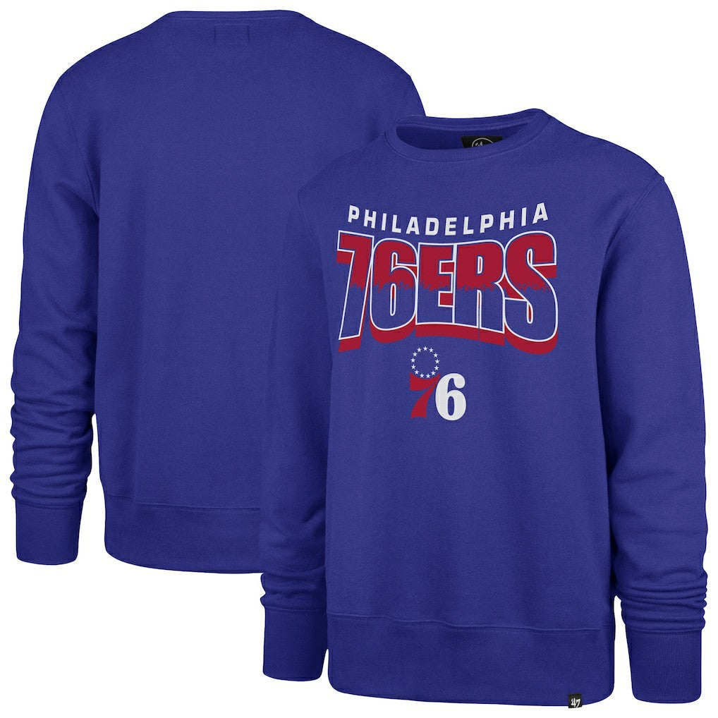47 brand - Philadelphia 76ers '47 Unisex Brush By Headline Crewneck Sweatshirt - Royal