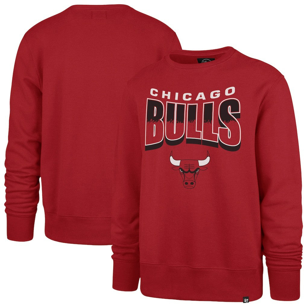 47 brand - Chicago Bulls '47 Unisex Brush By Headline Crewneck Sweatshirt - Red