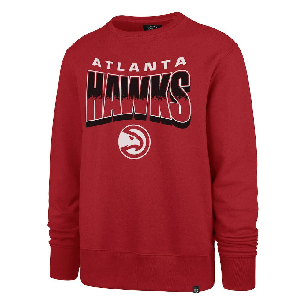 47 brand - Atlanta Hawks '47 Unisex Brush By Headline Crewneck Sweatshirt - Red