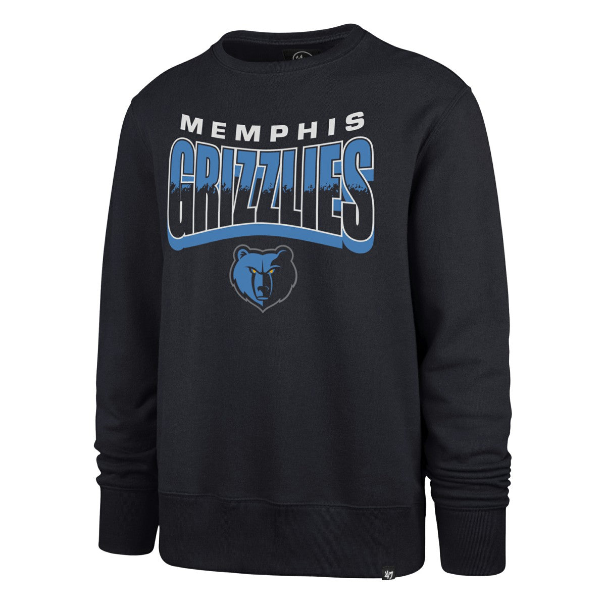 47 brand - Memphis Grizzlies '47 Unisex Brush By Headline Crewneck Sweatshirt - Navy