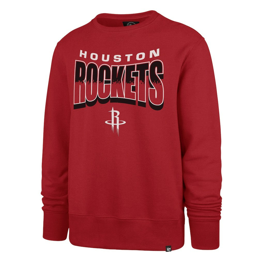 47 brand - Houston Rockets '47 Unisex Brush By Headline Crewneck Sweatshirt - Red