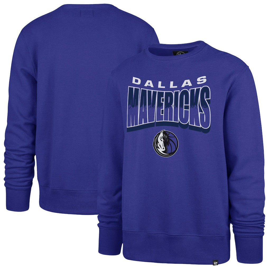 47 brand - Dallas Mavericks '47 Unisex Brush By Headline Crewneck Sweatshirt - Blue
