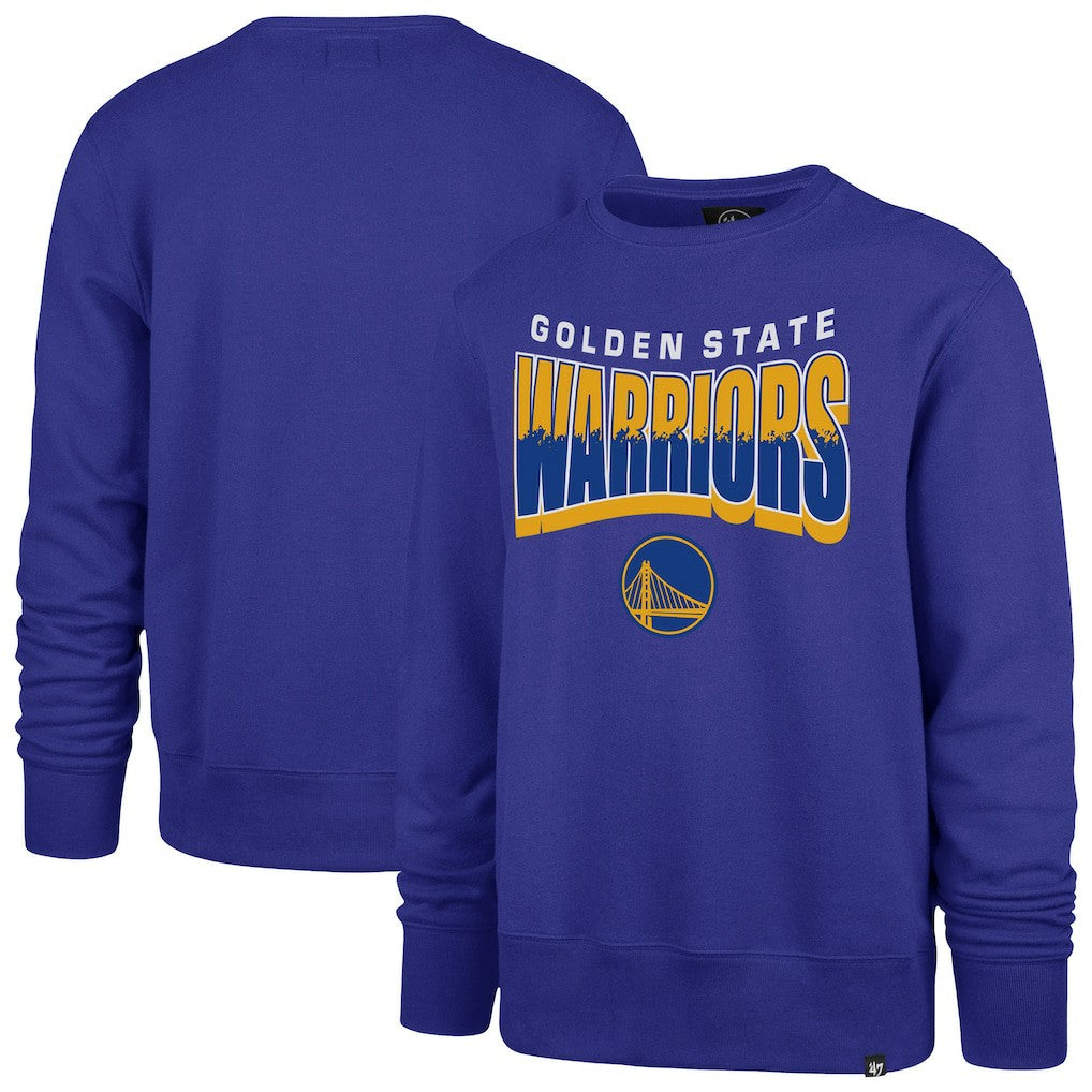 47 brand - Golden State Warriors '47 Unisex Brush By Headline Crewneck Sweatshirt - Royal