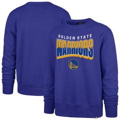 47 brand - Golden State Warriors '47 Unisex Brush By Headline Crewneck Sweatshirt - Royal