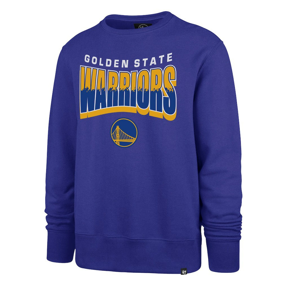 47 brand - Golden State Warriors '47 Unisex Brush By Headline Crewneck Sweatshirt - Royal