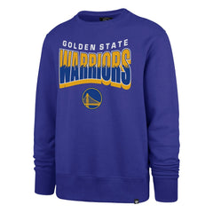 47 brand - Golden State Warriors '47 Unisex Brush By Headline Crewneck Sweatshirt - Royal