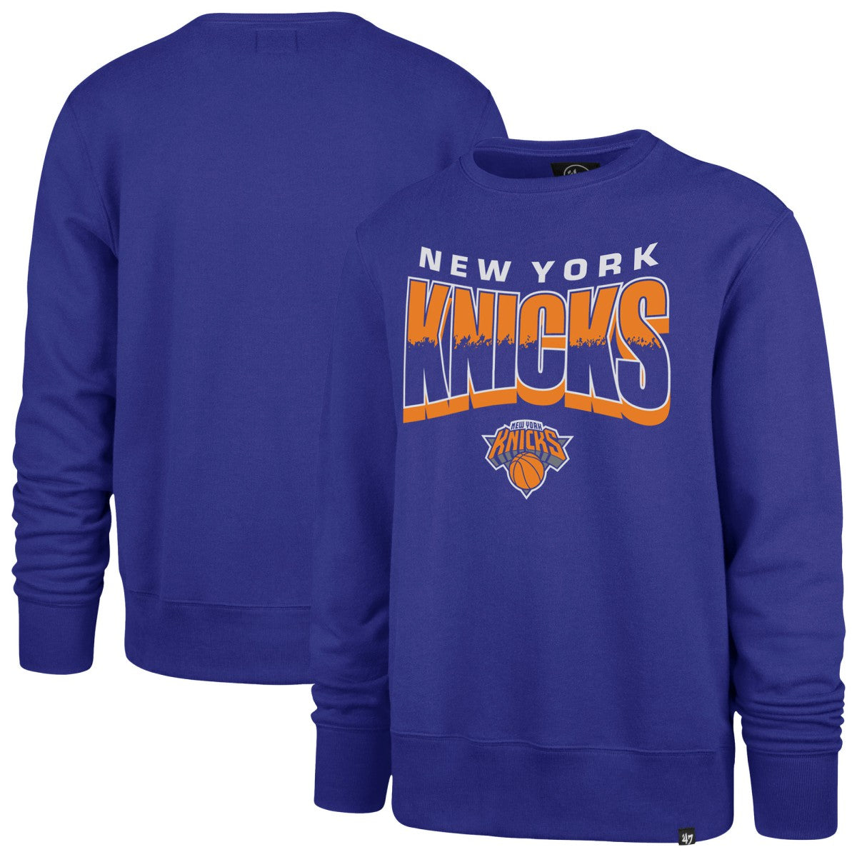 47 brand - New York Knicks '47 Unisex Brush By Headline Crewneck Sweatshirt - Blue
