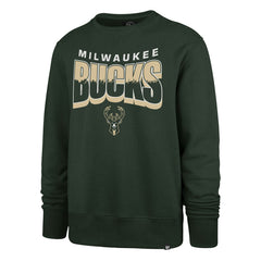 47 brand - Milwaukee Bucks '47 Unisex Brush By Headline Crewneck Sweatshirt - Hunter Green