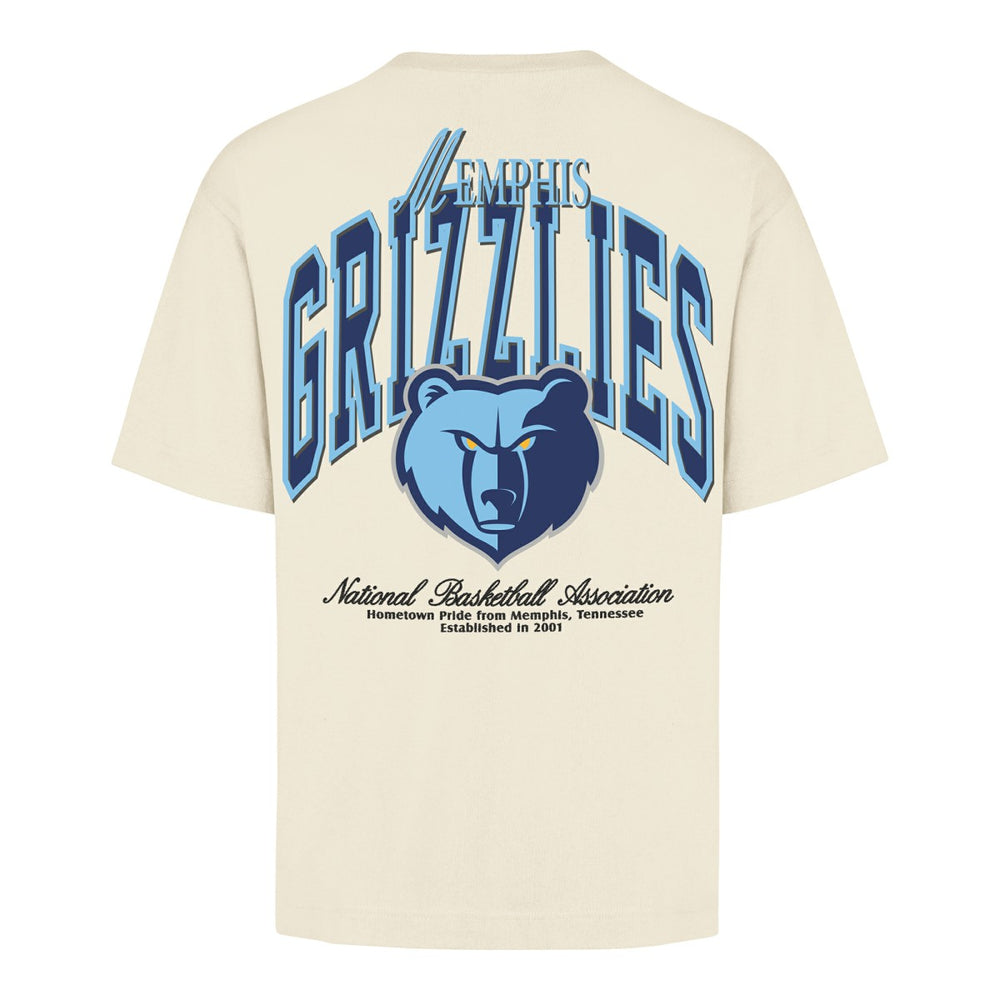 47 brand - Memphis Grizzlies '47 Unisex Crossover Collection Foundation Pocket T-Shirt - Cream