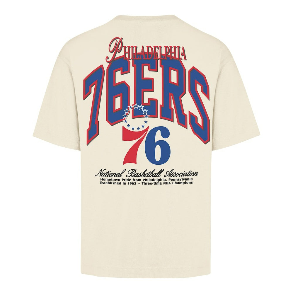 47 brand - Philadelphia 76ers '47 Unisex Crossover Collection Foundation Pocket T-Shirt - Cream