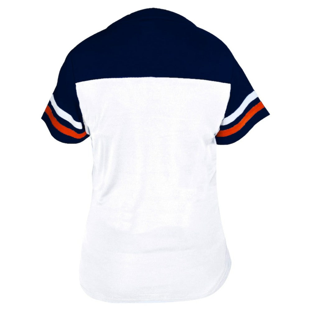 Houston Astros Profile Women's Plus Size Two-Stripe V-Neck T-Shirt Lifestyle