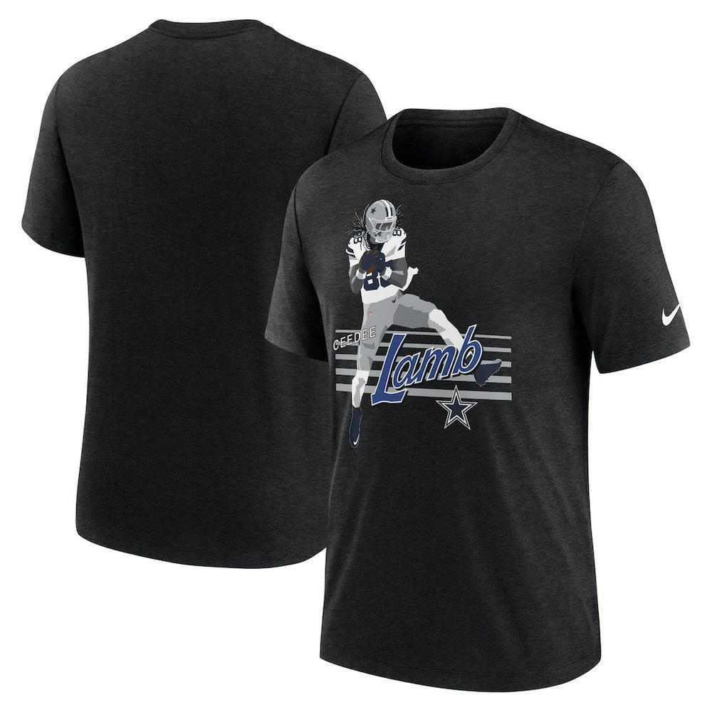 CeeDee Lamb Dallas Cowboys Player Graphic T-Shirt Heather Black - Nike