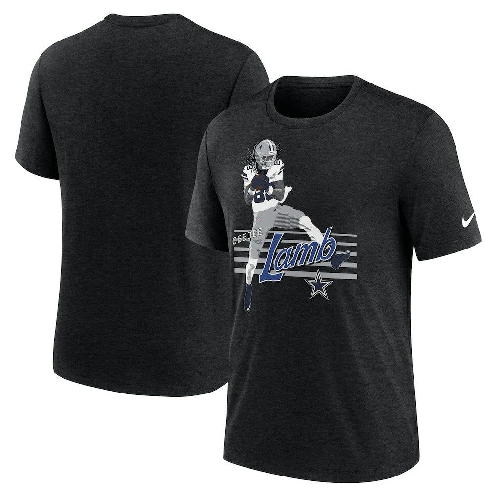 CeeDee Lamb Dallas Cowboys Player Graphic T-Shirt Heather Black - Nike