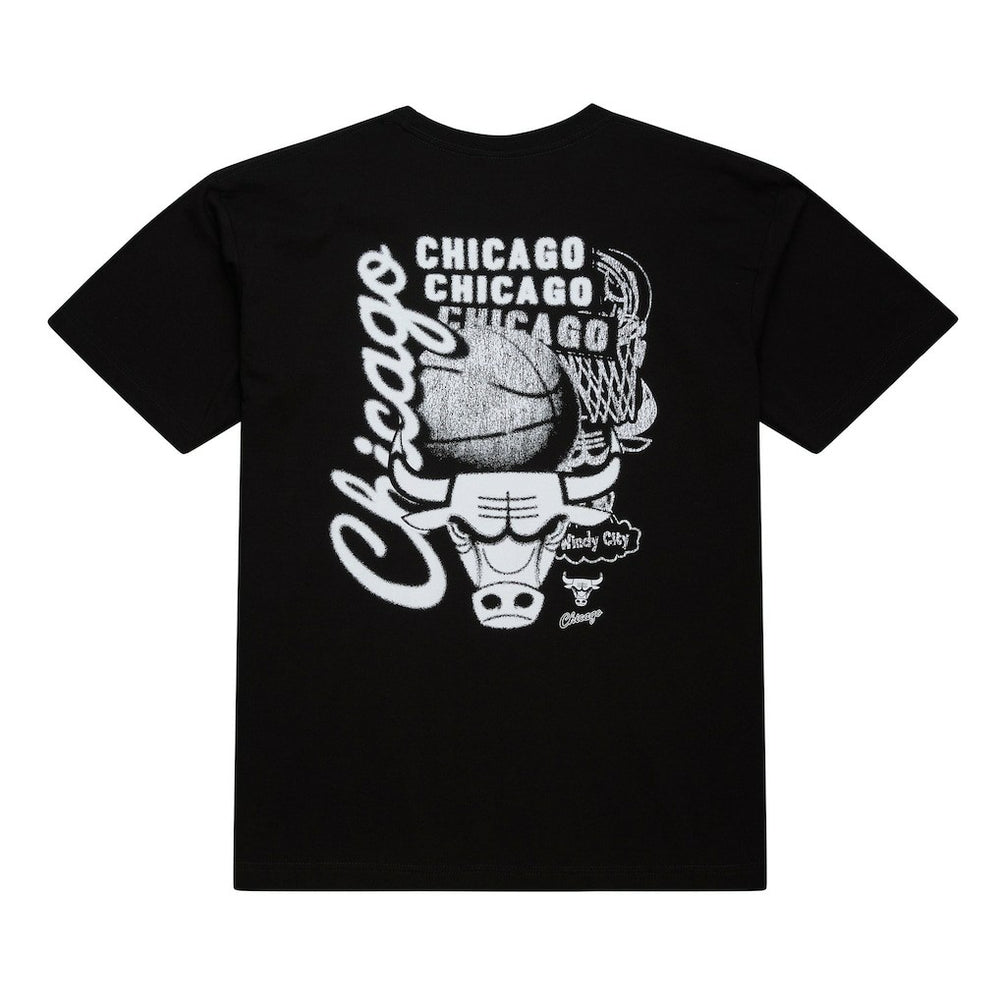 Mitchell & Ness - Chicago Bulls Hardwood Classics Overlap T-Shirt - Black