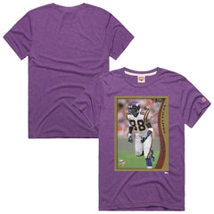 Randy Moss Minnesota Vikings Homage Unisex NFL Topps Trading Card Tri-Blend T-Shirt Purple - NFL