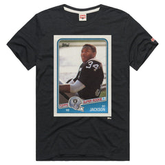 Bo Jackson Las Vegas Raiders Homage Unisex NFL Topps Trading Card Tri-Blend T-Shirt Charcoal - NFL