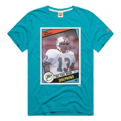 Dan Marino Miami Dolphins Homage Unisex NFL Topps Trading Card Tri-Blend T-Shirt Aqua - NFL