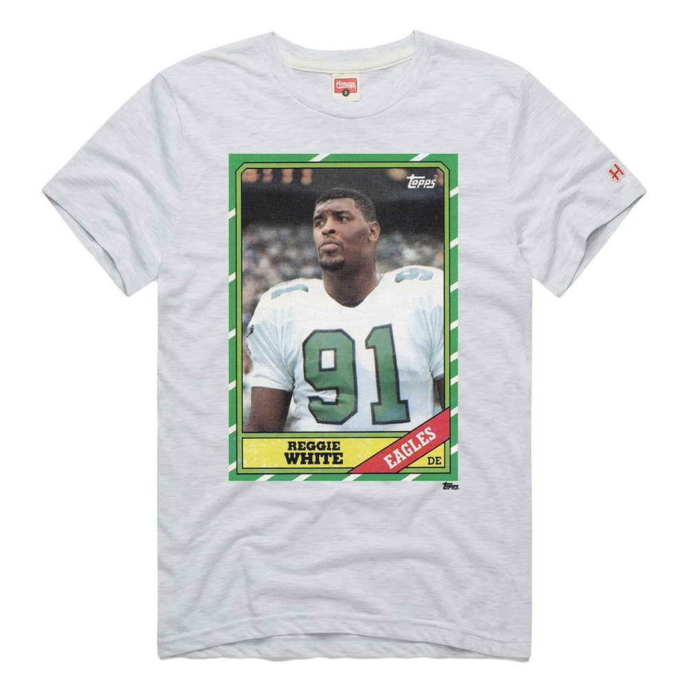 Reggie White Philadelphia Eagles Homage Unisex NFL Topps Trading Card Tri-Blend T-Shirt Gray - NFL