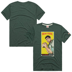 Joe Namath New York Jets Homage Unisex NFL Topps Trading Card Tri-Blend T-Shirt Green - NFL