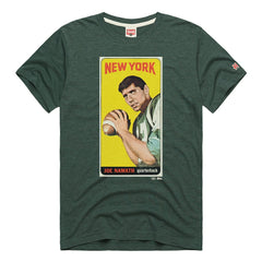 Joe Namath New York Jets Homage Unisex NFL Topps Trading Card Tri-Blend T-Shirt Green - NFL