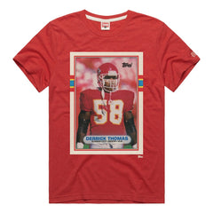 Derrick Thomas Kansas City Chiefs Homage Unisex NFL Topps Trading Card Tri-Blend T-Shirt Red - NFL
