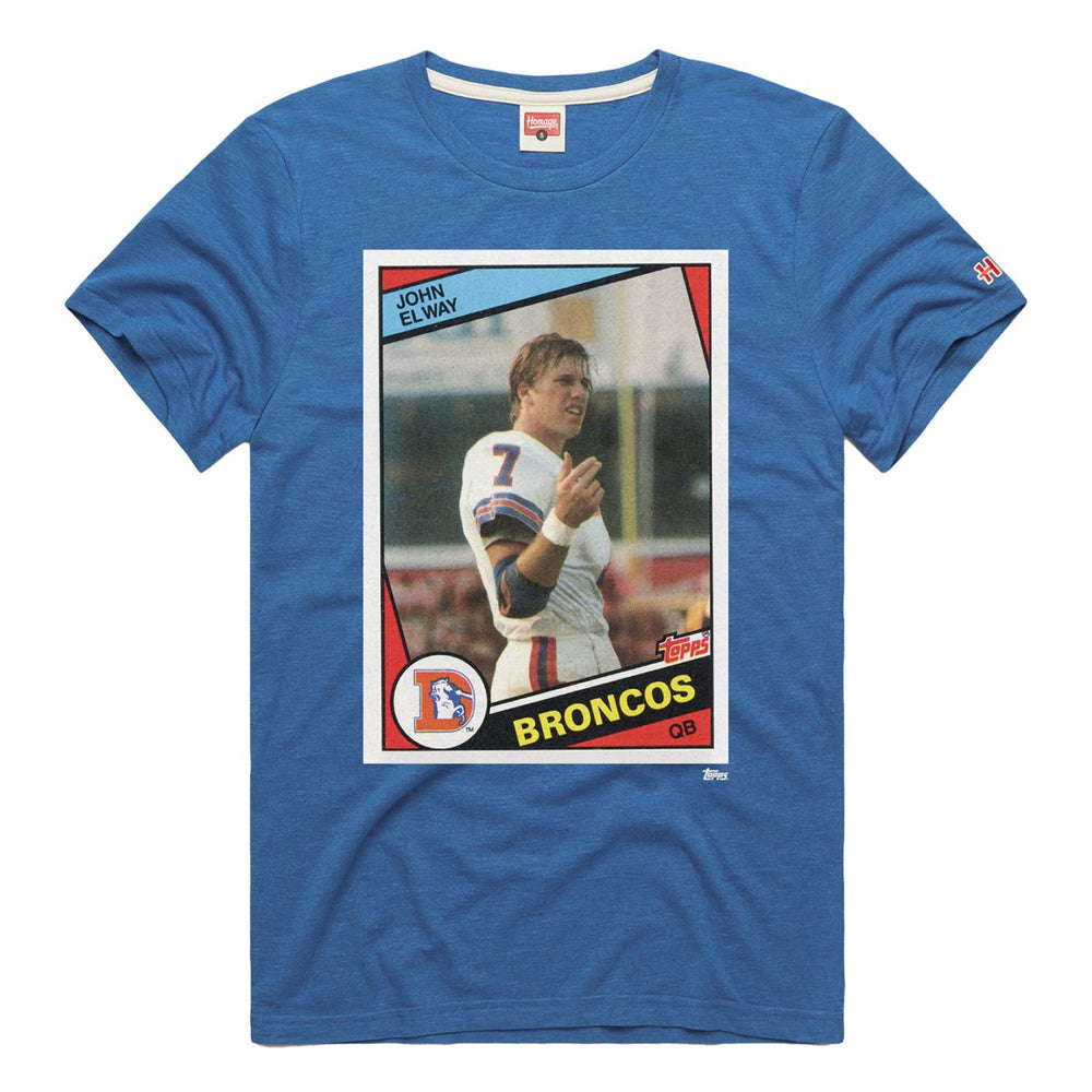 John Elway Denver Broncos Homage Unisex NFL Topps Trading Card Tri-Blend T-Shirt Royal - NFL
