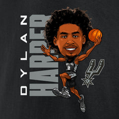 NBA - Dylan Harper San Antonio Spurs Caricature T-Shirt - Black