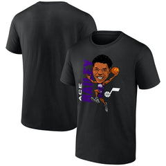 NBA - Ace Bailey Utah Jazz Caricature T-Shirt - Black