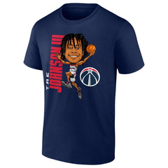 NBA - Tre Johnson III Washington Wizards Caricature T-Shirt - Navy