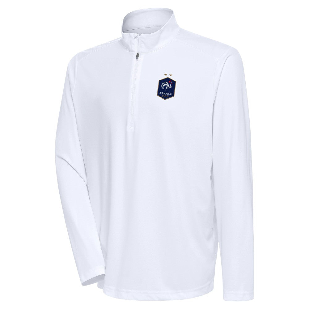 France National Team Antigua Statement Quarter-Zip Pullover - White