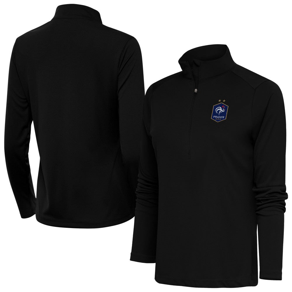 France National Team Antigua Women's Statement Half-Zip Pullover - Black