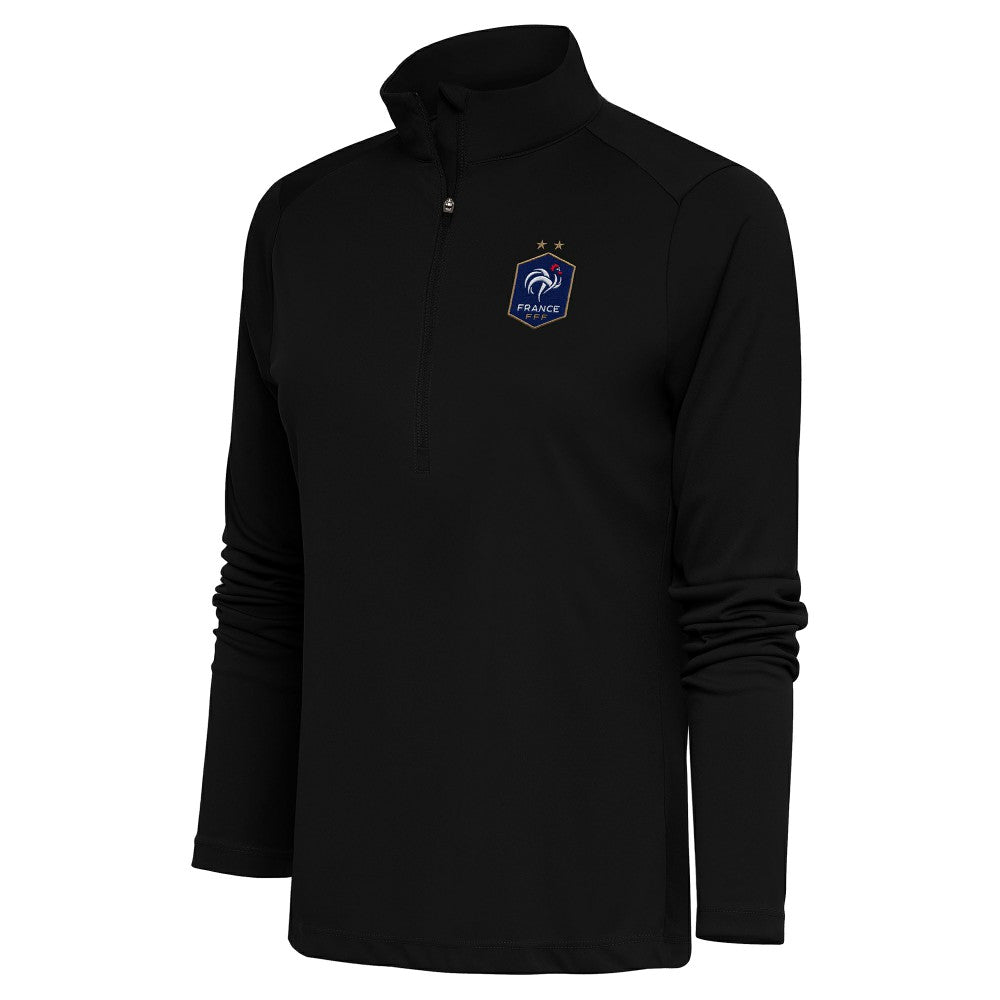 France National Team Antigua Women's Statement Half-Zip Pullover - Black
