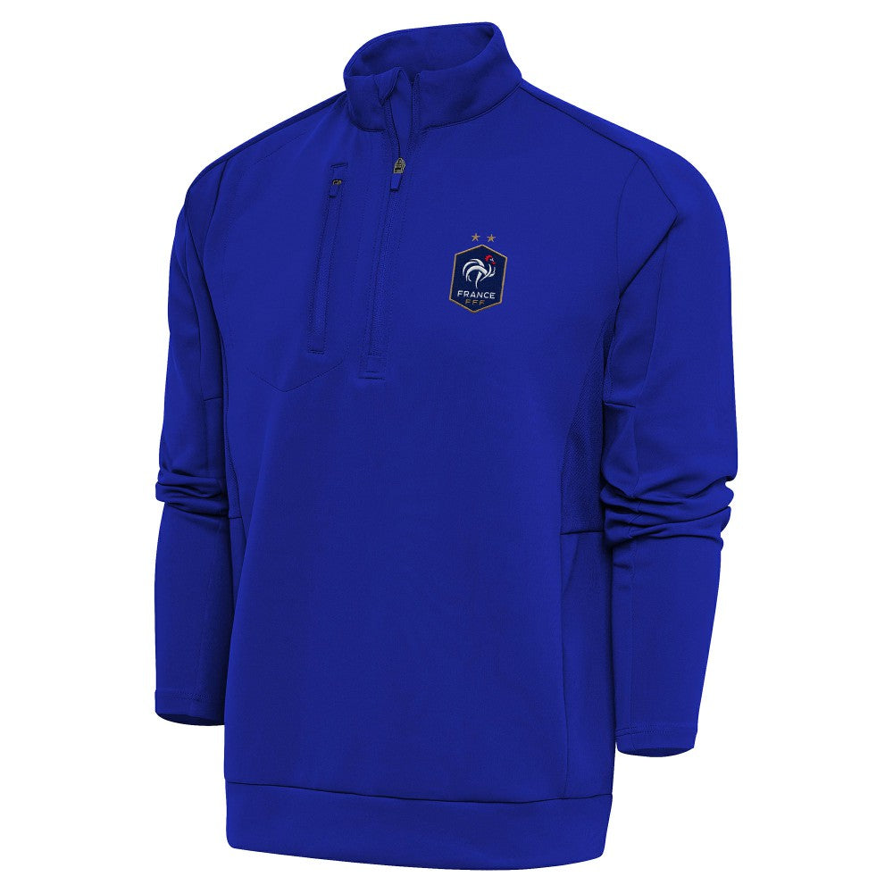 France National Team Antigua Genesis Quarter-Zip Pullover - Royal