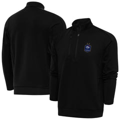 France National Team Antigua Genesis Quarter-Zip Pullover - Black
