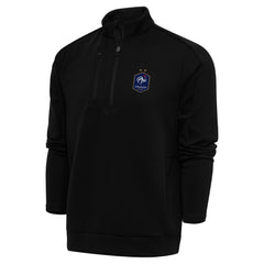 France National Team Antigua Genesis Quarter-Zip Pullover - Black