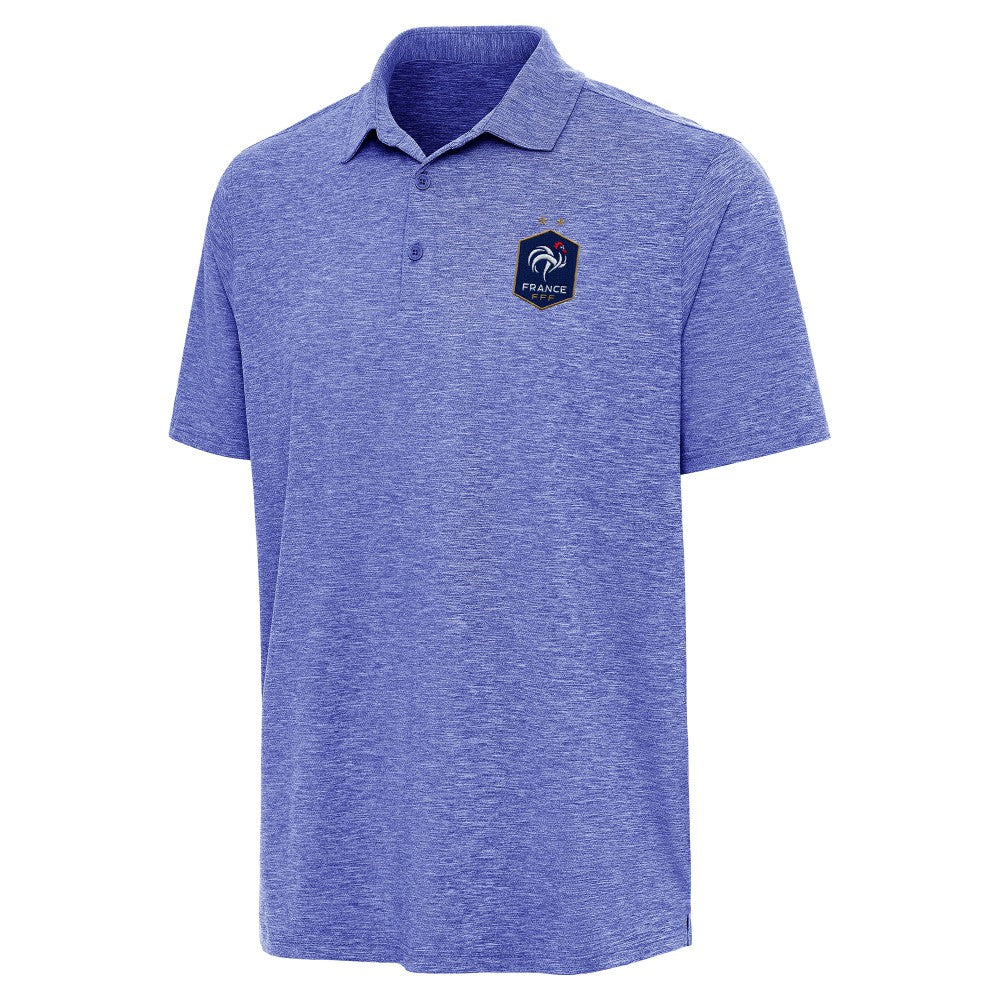 France National Team Antigua Triple Shot Polo - Heather Royal