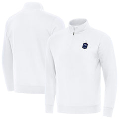 France National Team Antigua Landslide Quarter-Zip Pullover - White