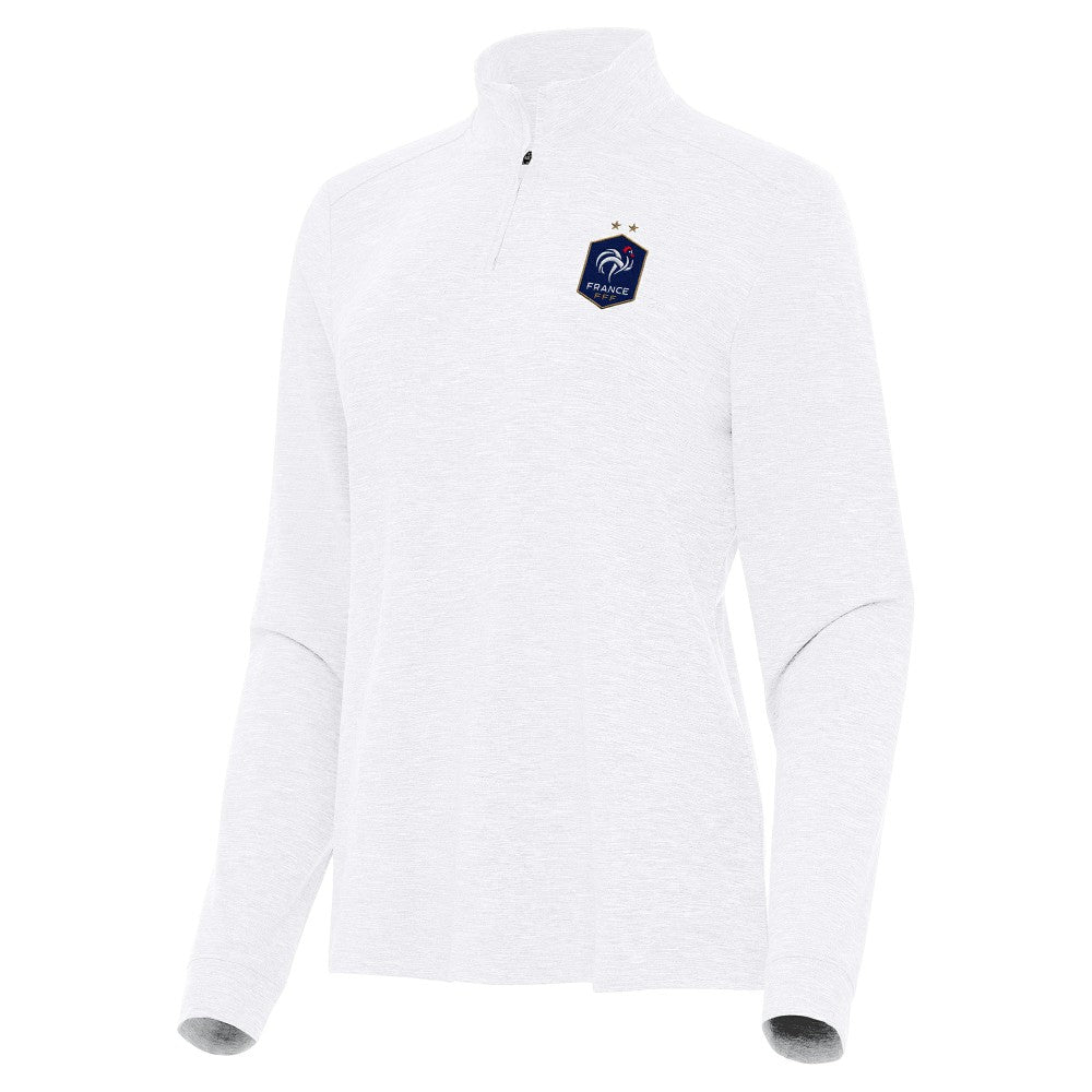 France National Team Antigua Women's Master Quarter-Zip Pullover - White