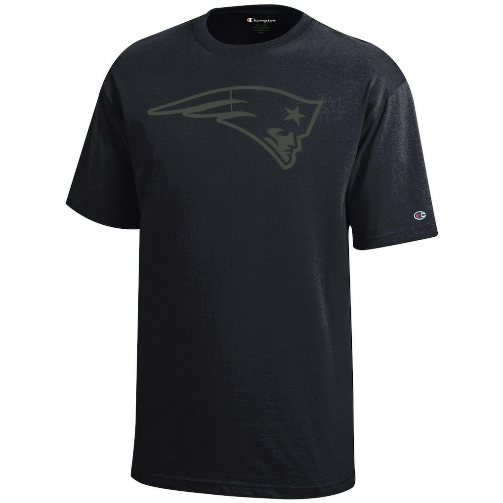 New England Patriots Champion Youth Tonal T-Shirt Black - NFL
