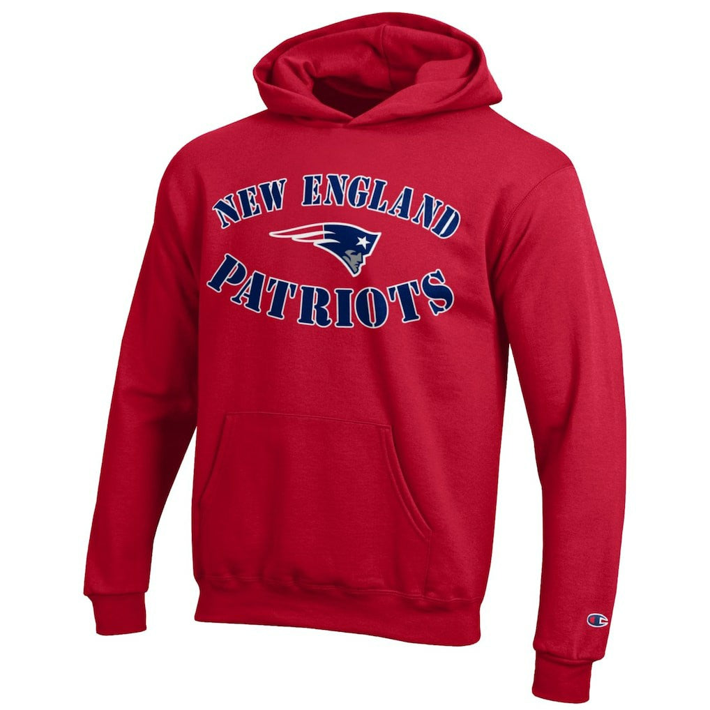 New England Patriots Champion Youth Powerblend Fleece Hoodie Red - NFL