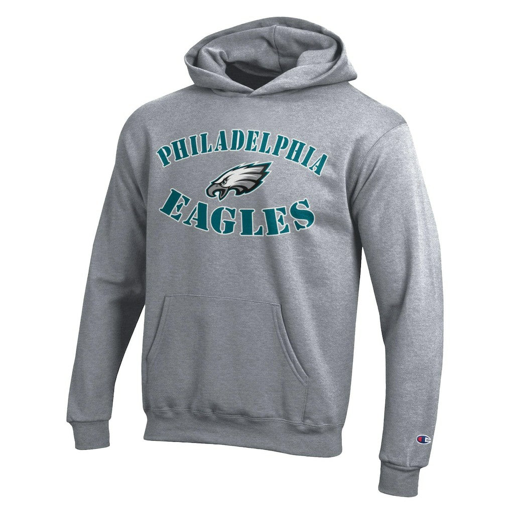Philadelphia Eagles Champion Youth Powerblend Fleece Hoodie Gray - NFL