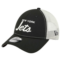 New York Jets New Era Apple Trucker 9FORTY Adjustable Hat Black - NFL