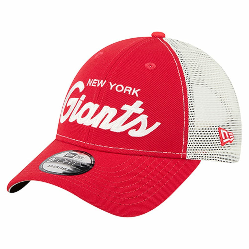 New York Giants New Era Apple Trucker 9FORTY Adjustable Hat Red - NFL