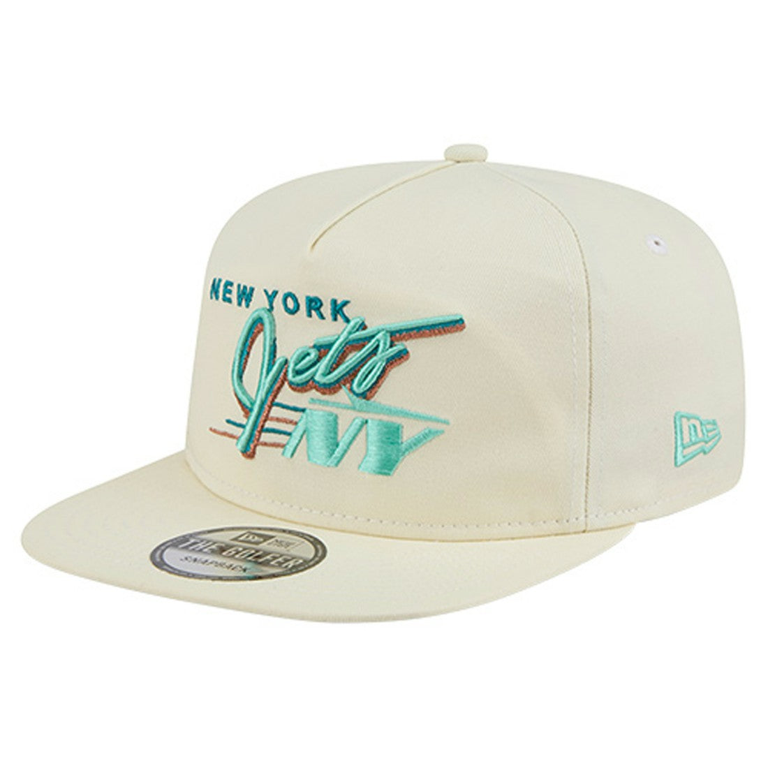 New York Jets New Era Liberty Golfer Adjustable Hat Cream - NFL