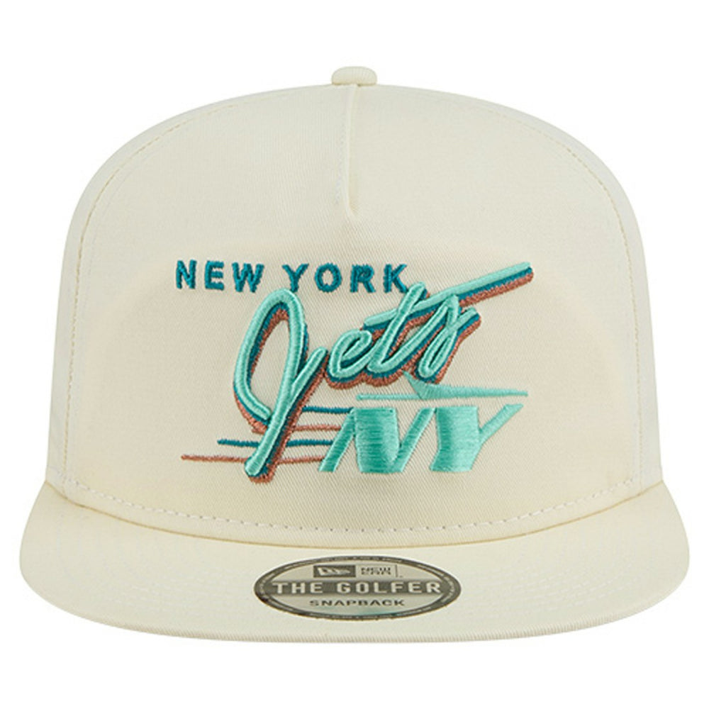 New York Jets New Era Liberty Golfer Adjustable Hat Cream - NFL